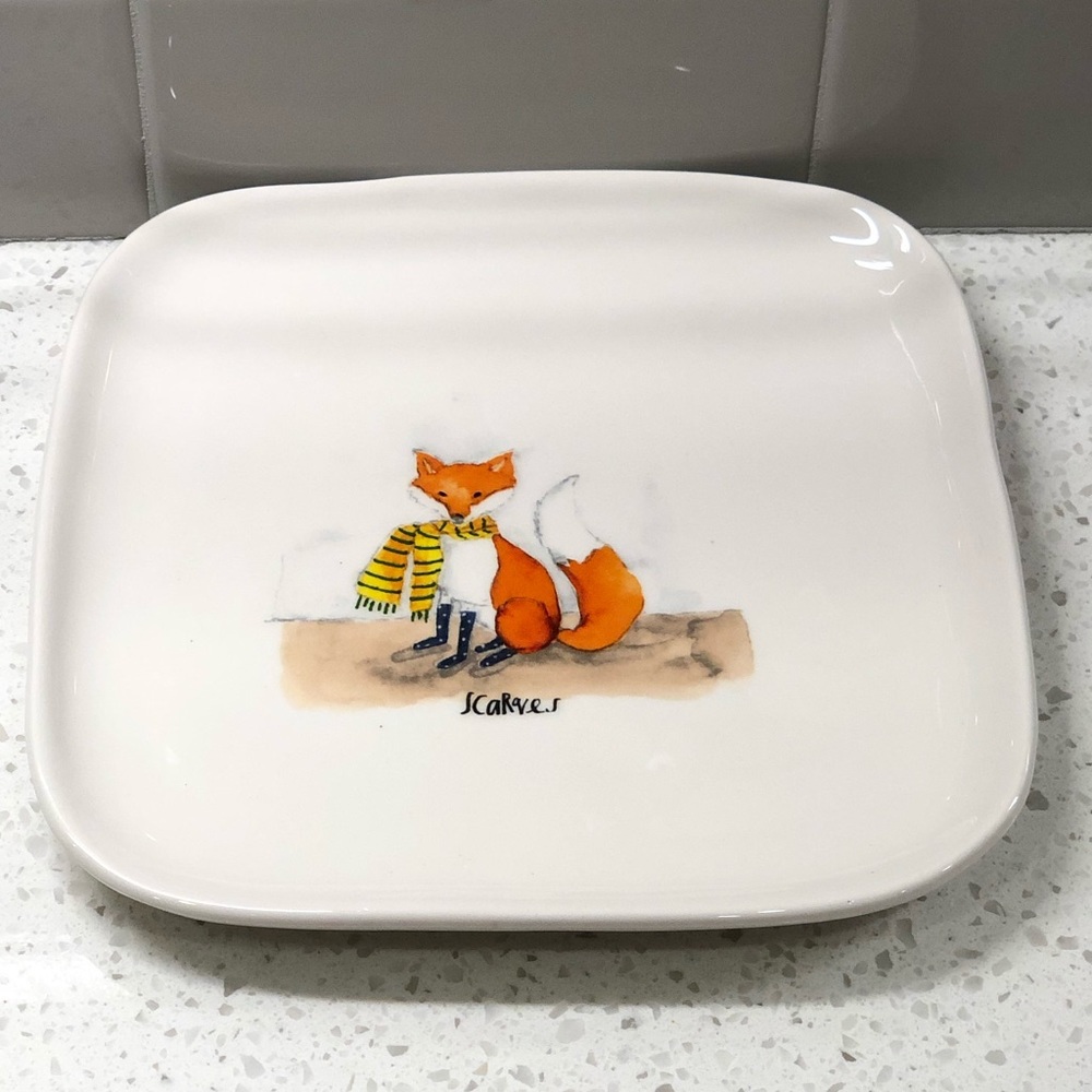 Rae Dunn Salad Plates w/ Fox